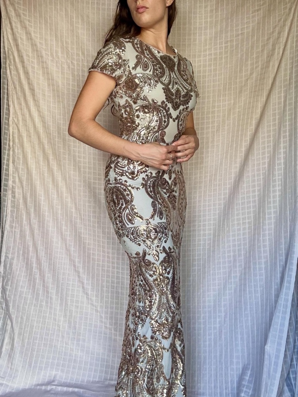 Sequins Betsy and Adam Formal Dress